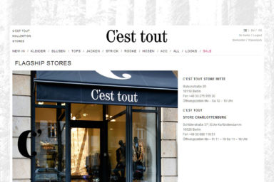 C’est tout - Website und Webshop