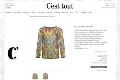 C’est tout - Website und Webshop