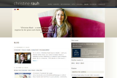 Christine Rauh - Website